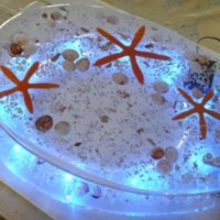 Beleuchtete Klobrille(LEDs) unmontiert als Beispiel