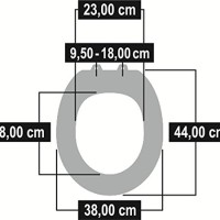 Klodeckel mit Absenkautomatik Tornat Tarox 2.0 Maße